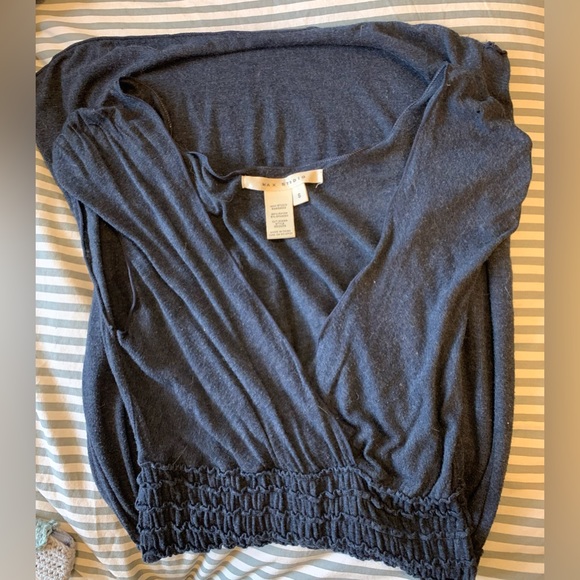 Navy blue Max Studio casual mini dress/beach cover up - Picture 1 of 3